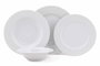 Hermia ACL24Y200 Vajilla de Porcelana Blanca de 24 Piezas para Comedor y Cocina